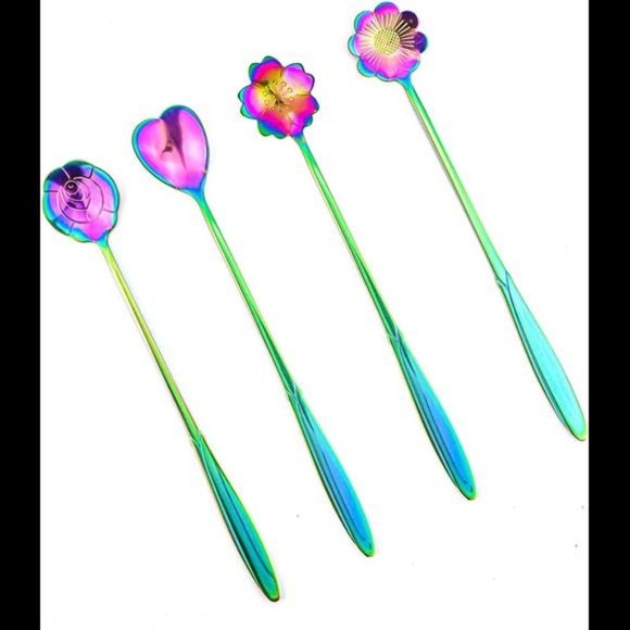 Flower Spoon Set of 4 PCS LEEFONE 7
